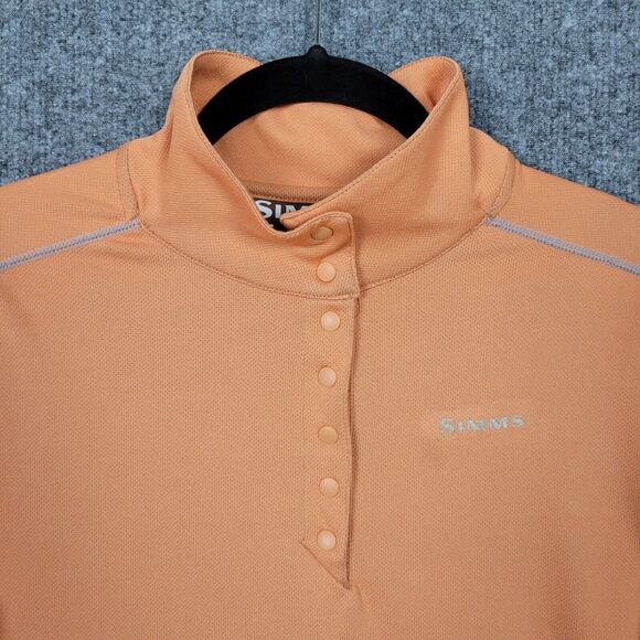 SIMMS Womens Orange Long Sleeve COR3 Performance Fishing Shirt SIZE LARGE - Picture 4 of 11